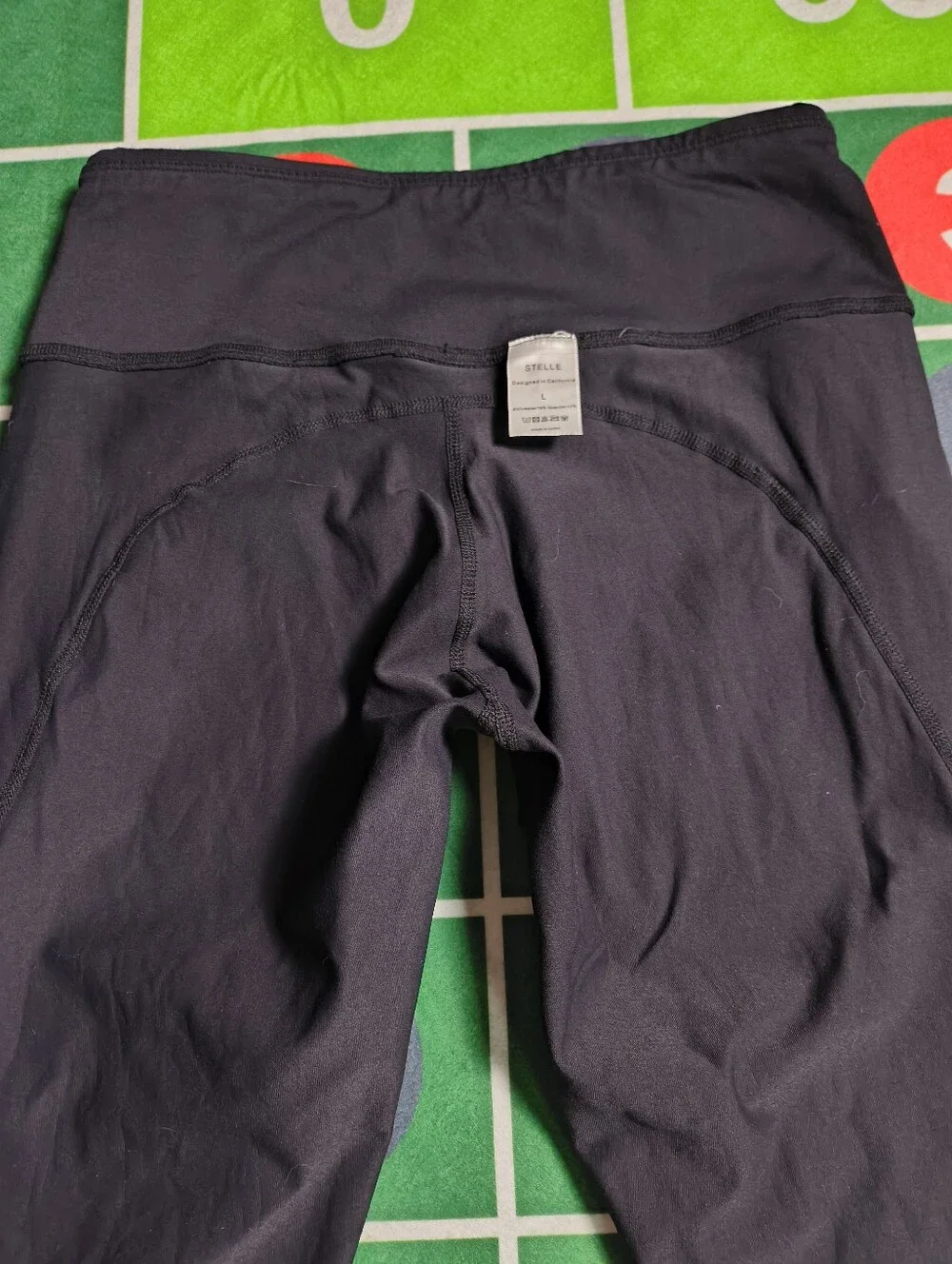 Stelle Leggings Women's Large Black Capri Athletic Yoga Pants Pockets